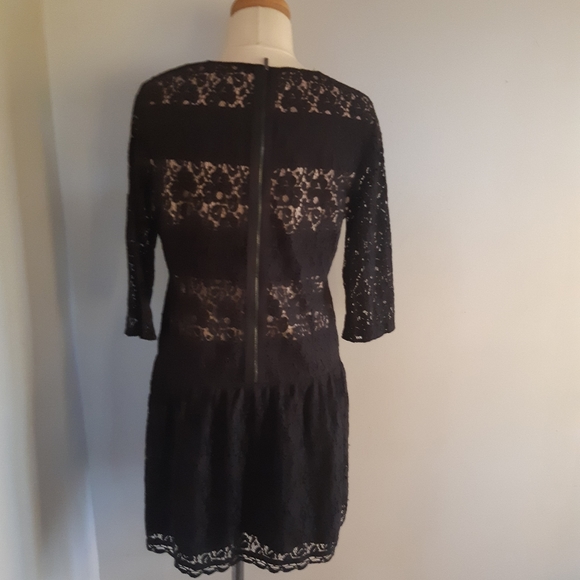 Chic by Jacob lace mini black dress, half sleeve Size M - Picture 10 of 11
